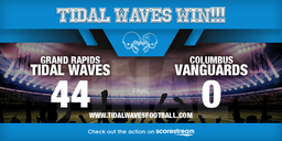 Waves win 44-0